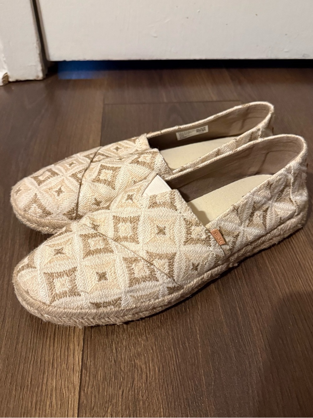 Tom’s Women’s Alpargata Rope Slip-on Shoe Sz 10 Aztec Geomet